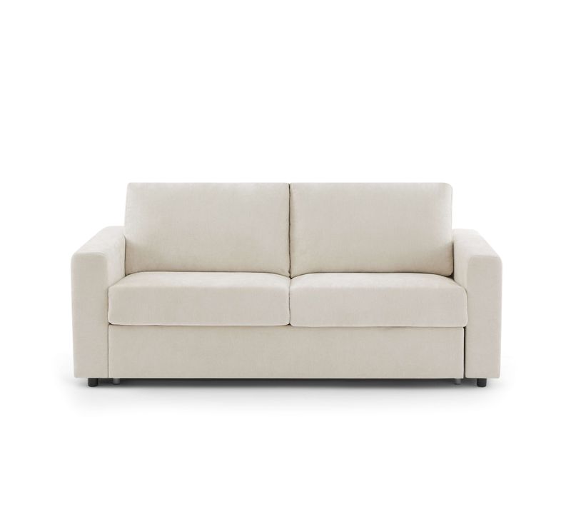 Canapé Droit Convertible Express Socca 3 Places Tissu Beige