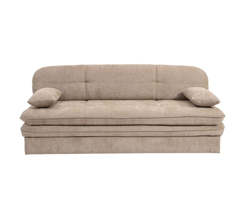 Banquette Convertible Cila 3 Places Tissu Marron