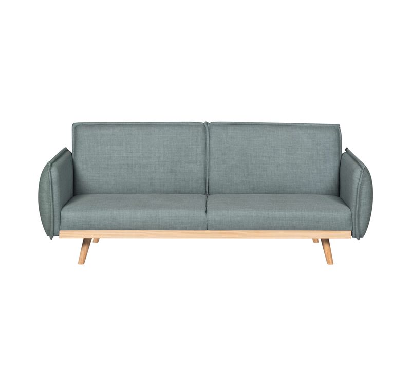 Canapé Droit Convertible Vesta 3 Places Tissu Vert Clair