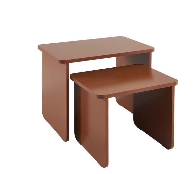 Tables Basses Gigognes Akka Marron Chocolat