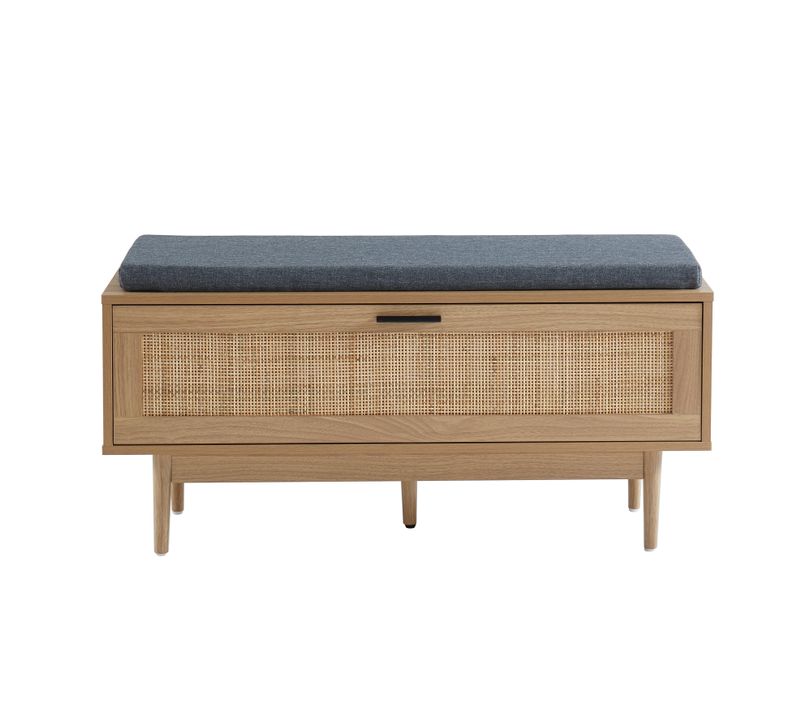 Banc à Chaussures Amana Cannage Rotin 1 Porte 100cm