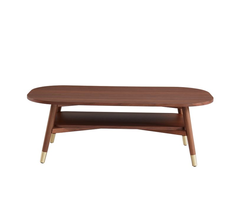 Table Basse Marcello  Placage Noyer  Double Plateau 120cm