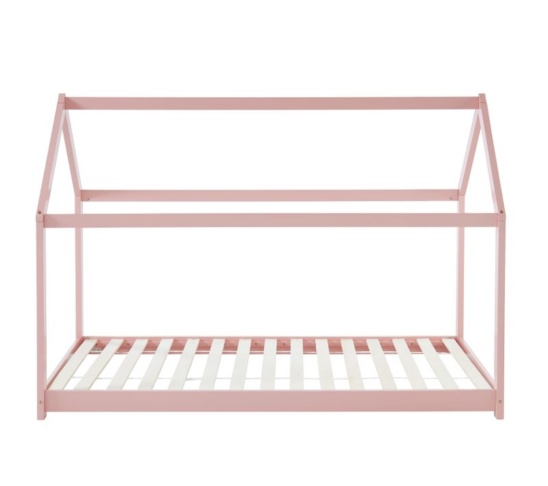 Lit Enfant Cabane Tiny  Pin Rose  90x190 Sommier Inclus