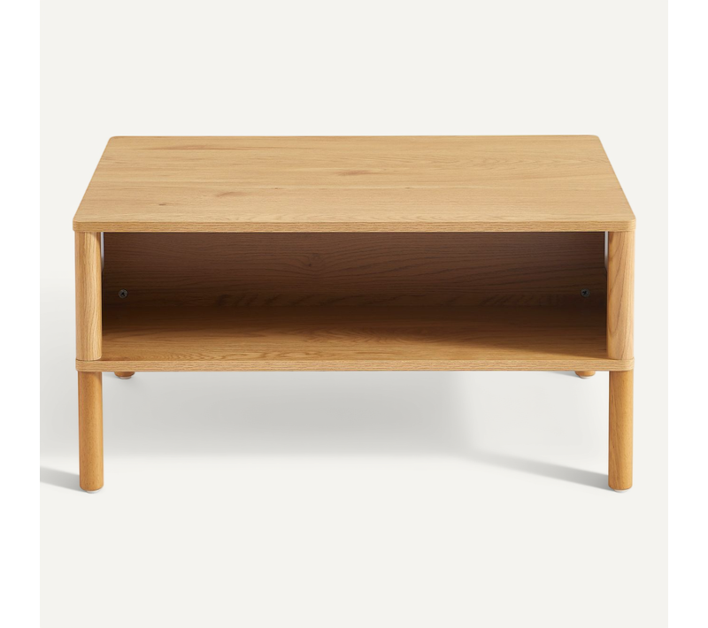 Table Basse Haida Effet Chêne Et Rotin