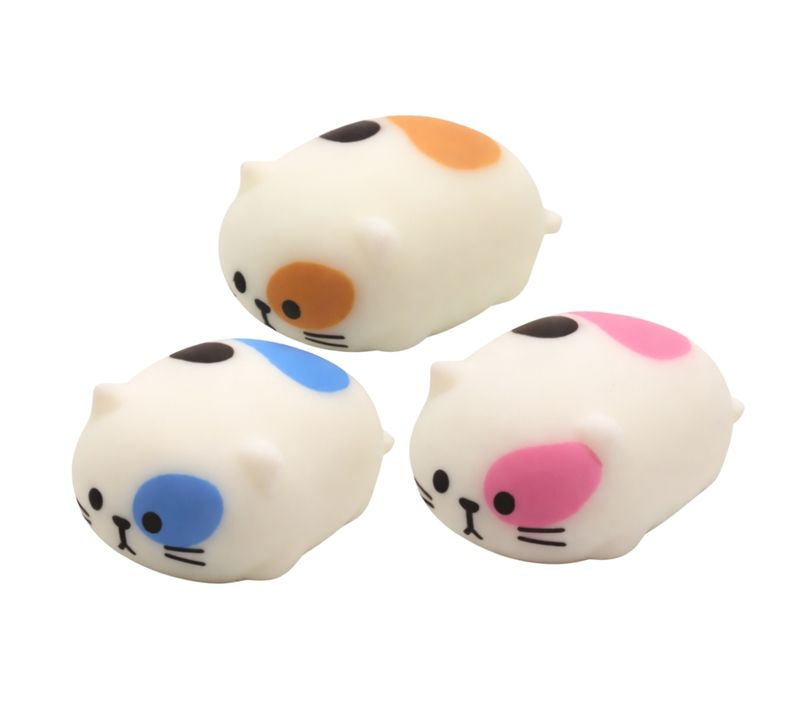 Lot De 3 Chats Anti-stress Kawaii Ultra-souples 8 Cm – Jouets Sensoriels à Presser En Pva