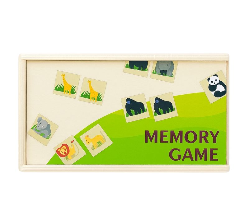 Jeu De Memory Animaux En Bois 20 Pièces Colorés Pour Enfants Apprentissage Formes Et Couleurs