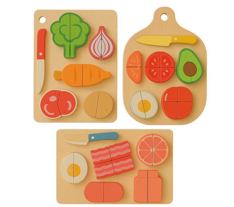 Set De Fruits Et Légumes à Découper En Bois Jouet Éducatif Montessori Pour Cuisine Et Dinette Enfant