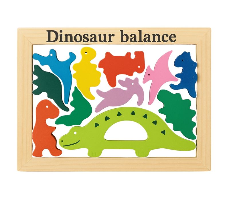 Jeu Équilibre Dinosaure à Balance En Bois 11 Pièces Coloré Jeu Éducatif Ludique Pour Enfants