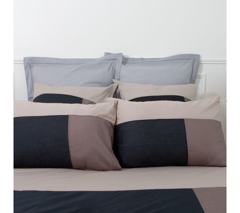 Housse De Couette Coton Trio Noir - 260 X 240 cm