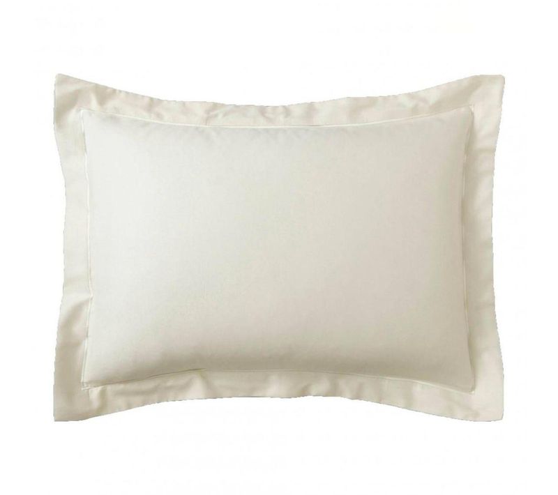 Taie D'oreiller Satin De Coton Tertio®  Écru - 50 X 70 cm Avec Volant