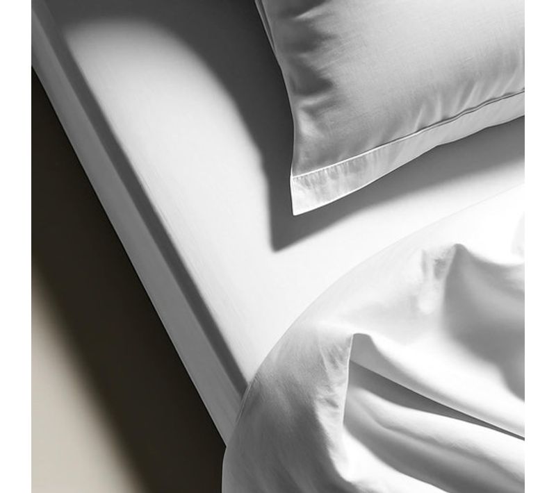 Drap Plat Coton Blanc - 240 X 300