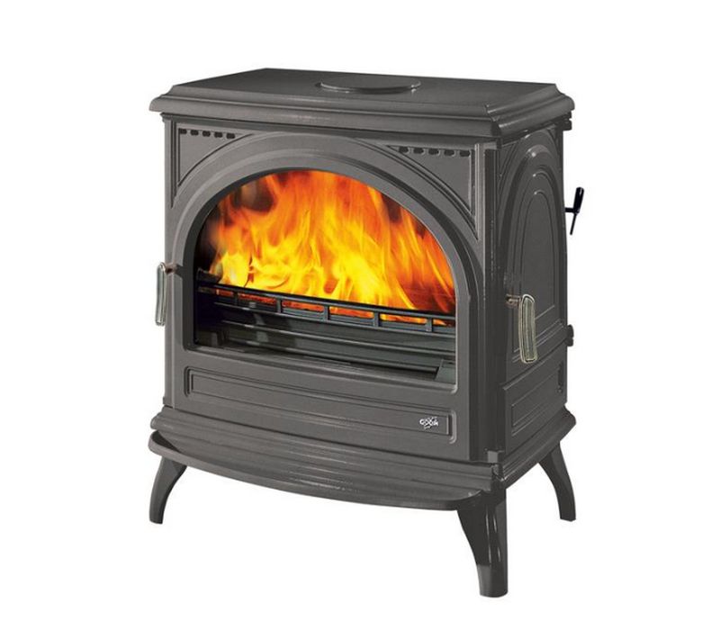 Poêle à Bois Fonte 11kw Noir 366201peintanth