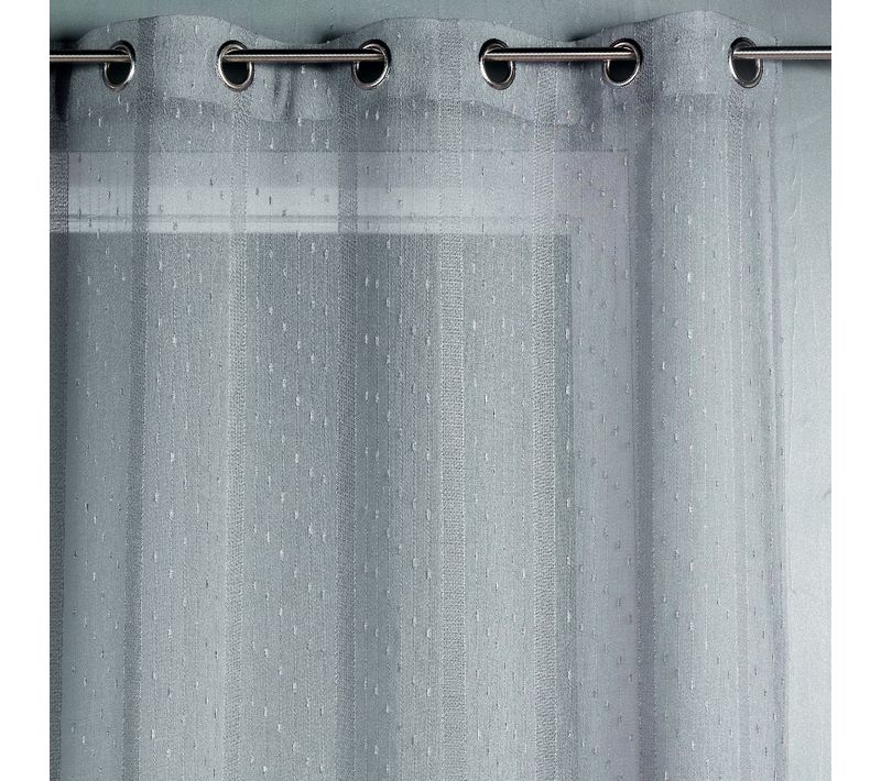 Voilage Tissé Et Fileté - 300x240 Cm - Gris Clair