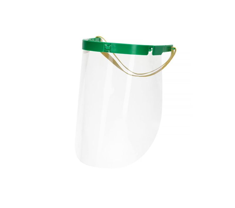Visière De Protection Anti-gouttelettes Cat Ii Vertes 2 Élastiques +2 Plexi De Rechange - Visiere