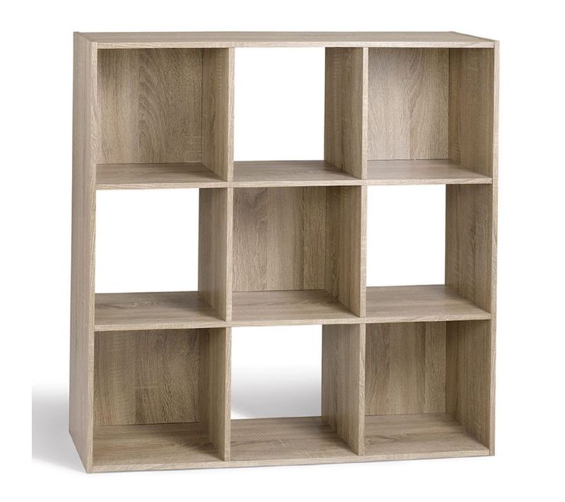 Etagère Bibliothèque 9 Cases "enimsay" 92cm Naturel