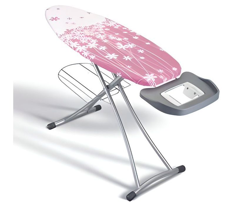 Table À Repasser Alhena Rose Et Gris 125 X 45 Cm