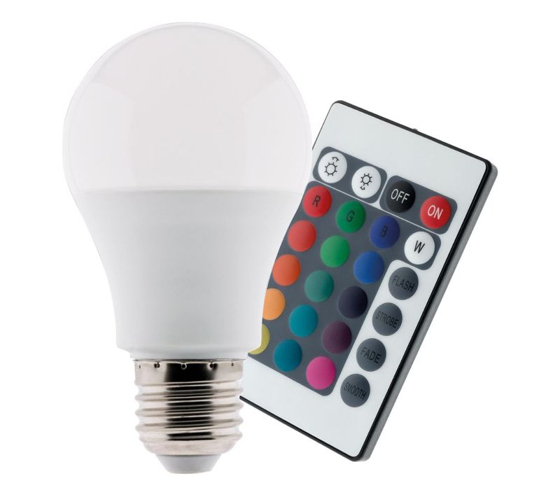 Ampoule LED 7,5w E27 De Couleurs Rgb Avec Télécommande - Zenitech
