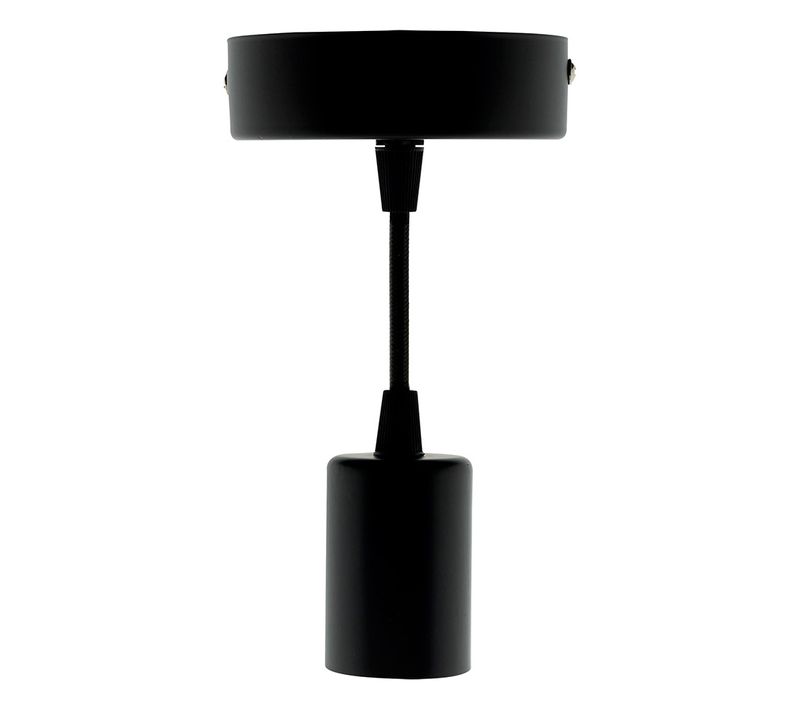 Kit De Suspension Luminaire Métal Avec Cordon Textile - Noir - Zenitech