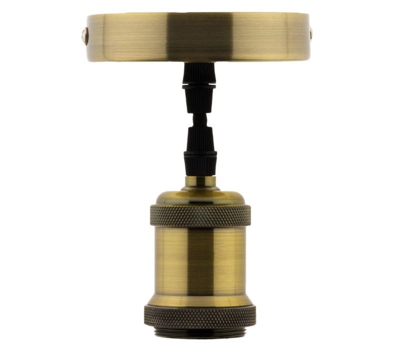 Kit De Suspension Luminaire Métal Avec Cordon Textile Cuivre - Zenitech