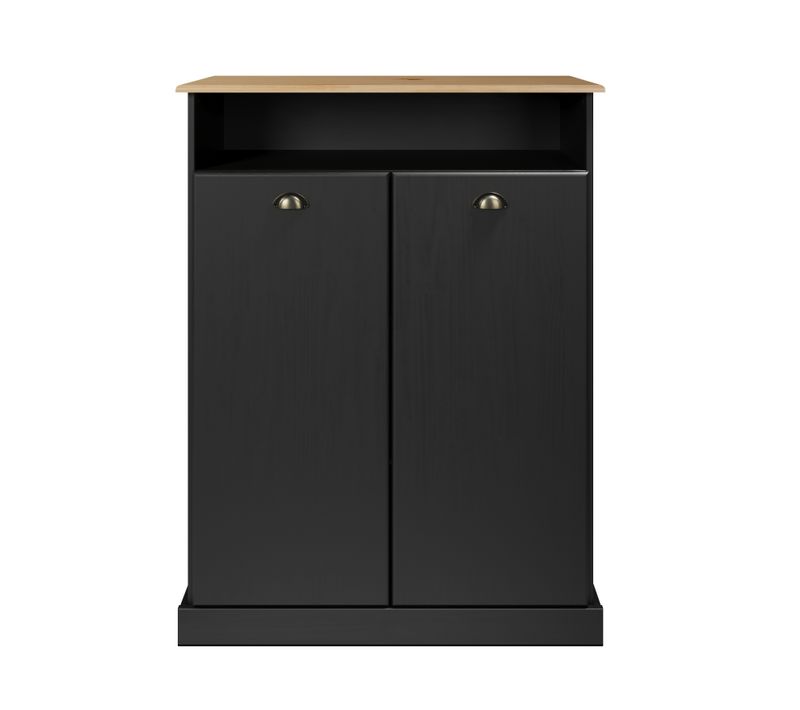 Buffet H. 120 cm STANFORD Noir / miel