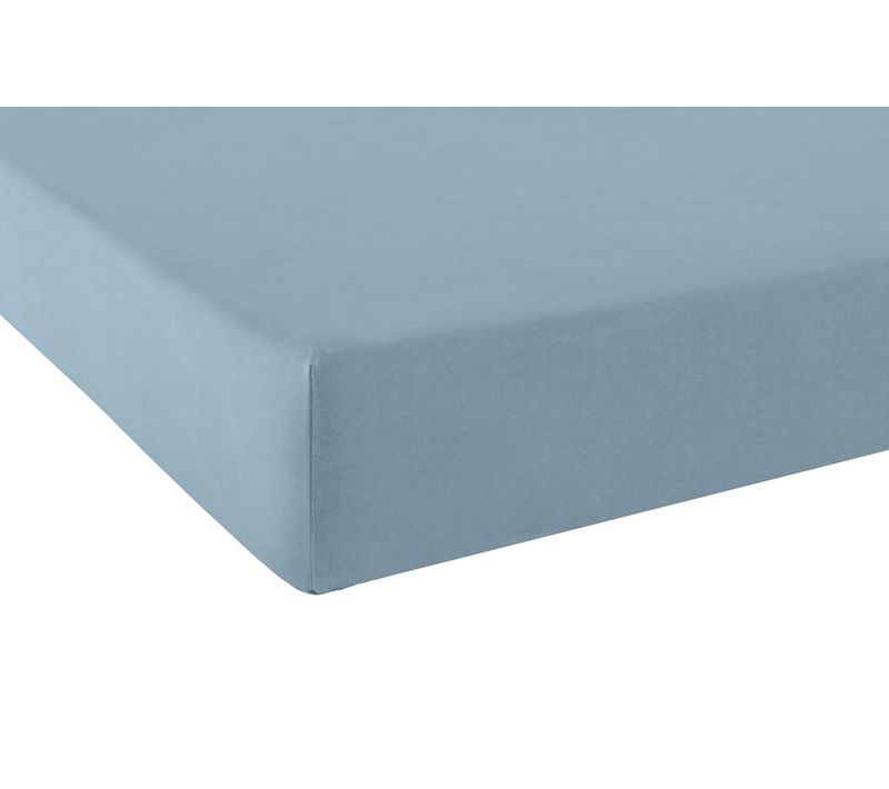 Drap Housse Uni Orage Percale Anne De Solène 140 X 190 (2 Pers)