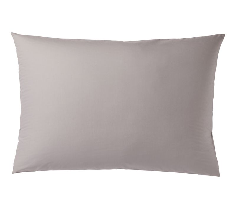 2 taies d'oreillers 50x70 cm DODO PERCALE GRIS CLAIR