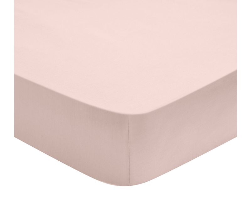 Drap Housse Influence Percale Litchi 140 X 200 Cm Rose