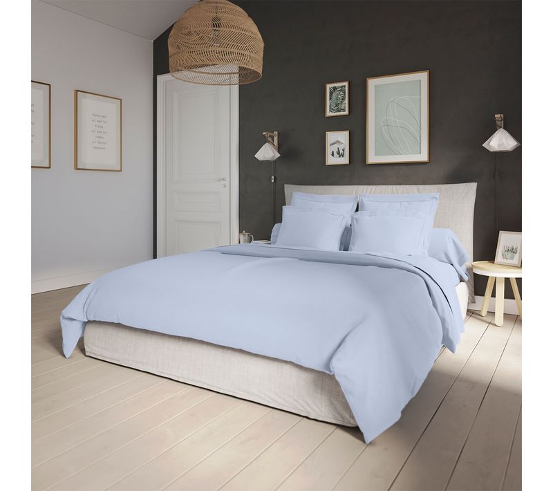 Housse De Couette Influence Percale Brise 240 X 260 Cm Bleu