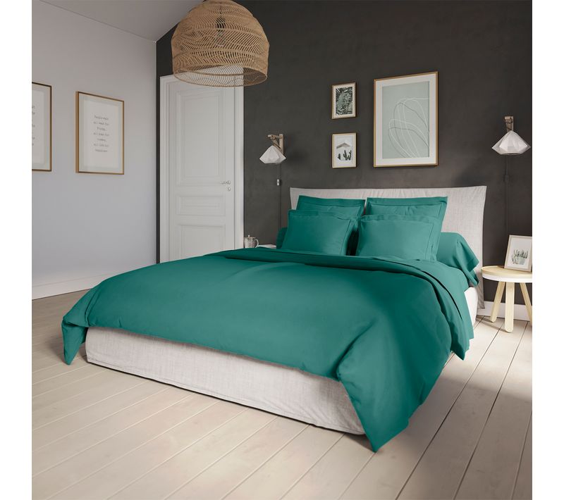 Housse De Couette Influence Percale Forêt 220 X 240 Cm Vert
