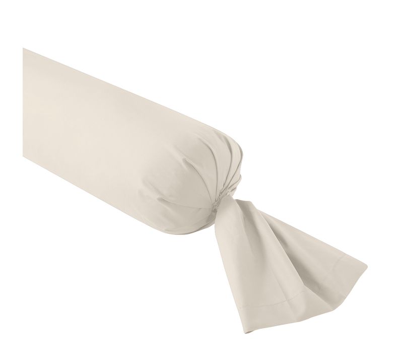 Taie De Traversin Influence Percale Coquille 160 Cm Beige