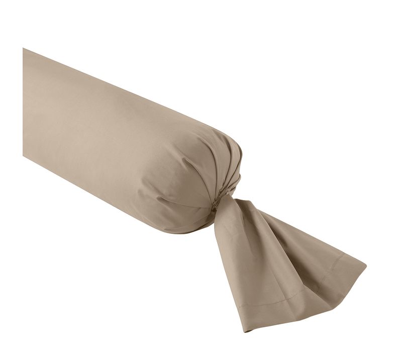 Taie De Traversin Influence Percale Osier 160 Cm Beige