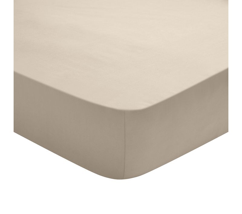 Drap Housse Studio Coton Sable 140 X 200 Cm Beige