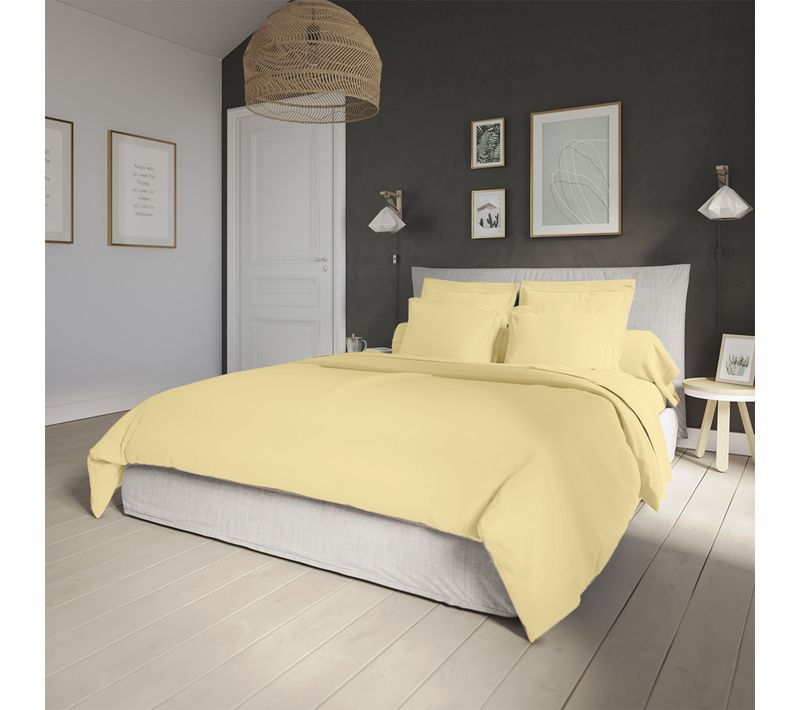 Housse De Couette Influence Percale Mimosa 220 X 240 Cm Jaune