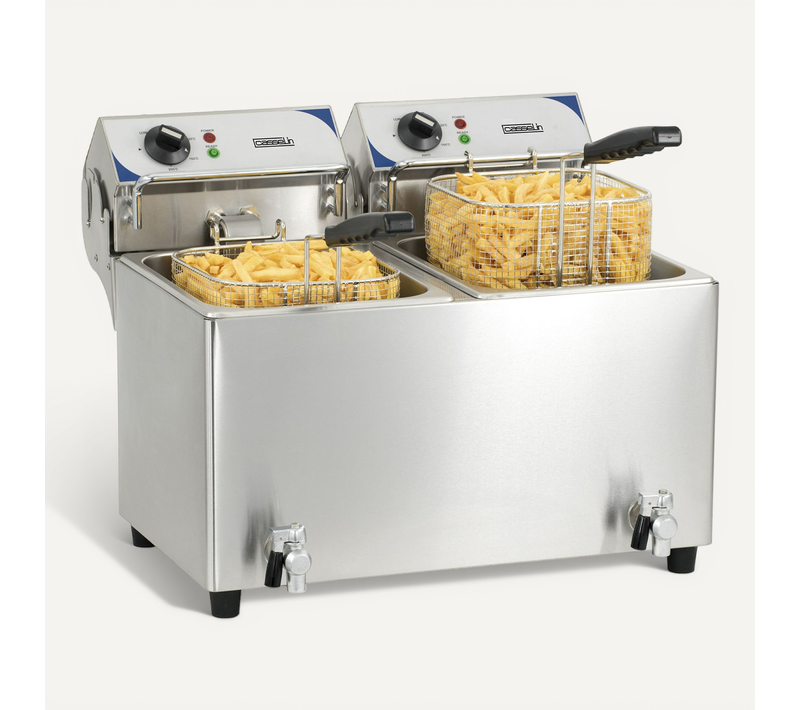 Friteuse électrique 2x7l 2x2800w Avec Vanne De Vidange Cfev72