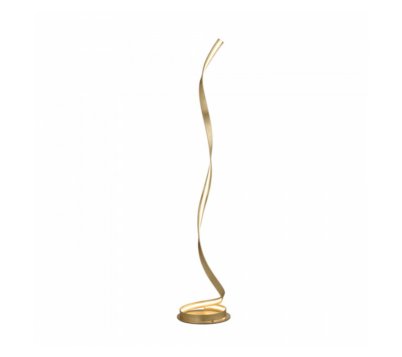 Lampadaire Salon Ondulé Feuille Dorée - Millenium