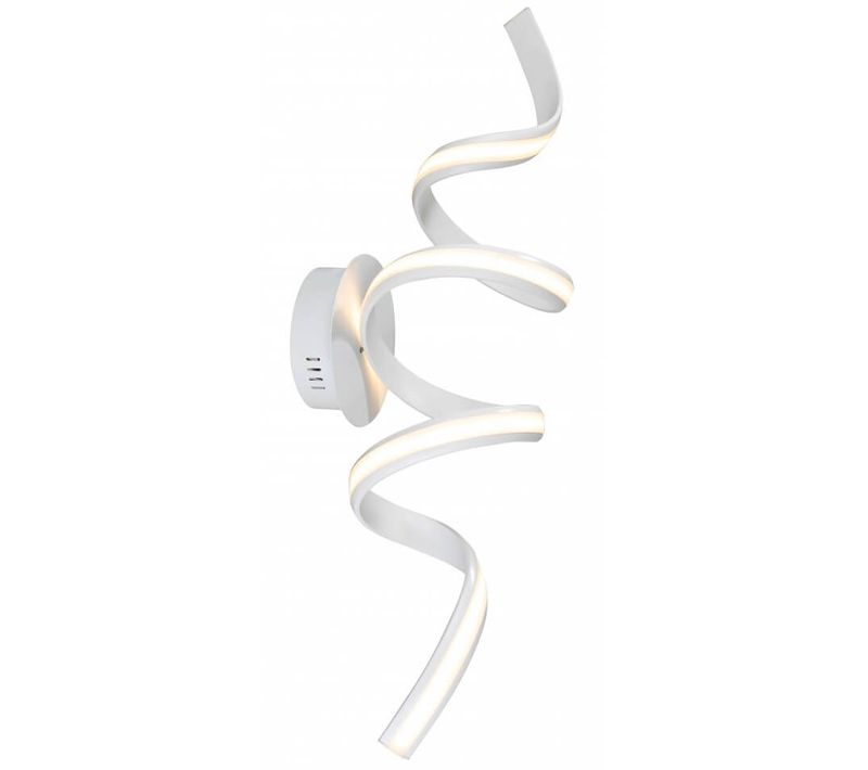 Grande Applique Ou Plafonnier Boucles Ruban LED Blanc - Kauai