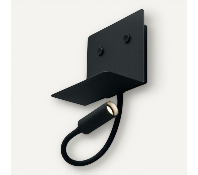 Applique Noire À LED Avec Chargeur USB Et Lampe De Lecture - Viola