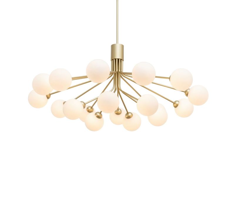 Grande Suspension élégante Dorée à 18 Boules - Audrey