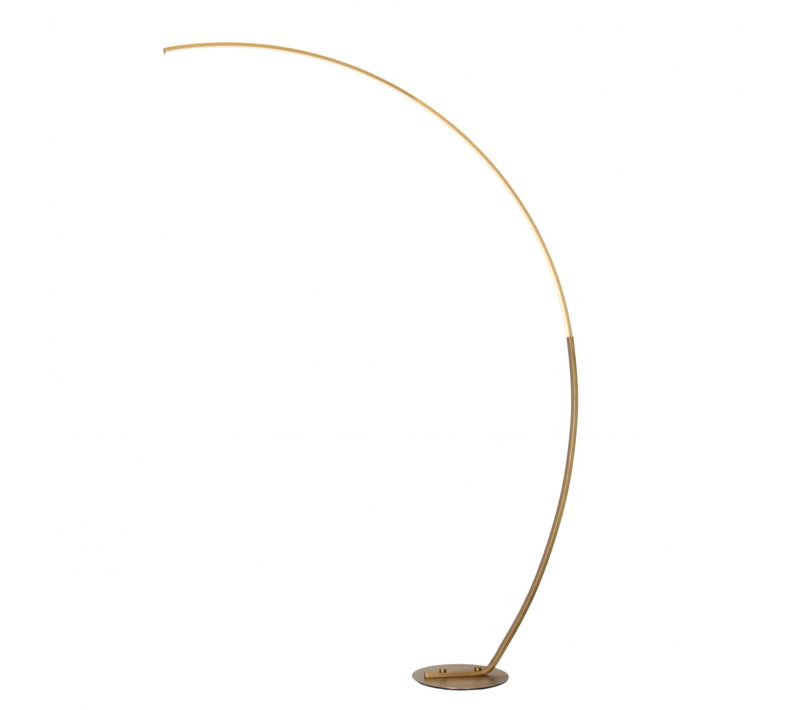 Lampadaire Courbé LED Dimmable Laiton Mat 184 Cm - Thalia