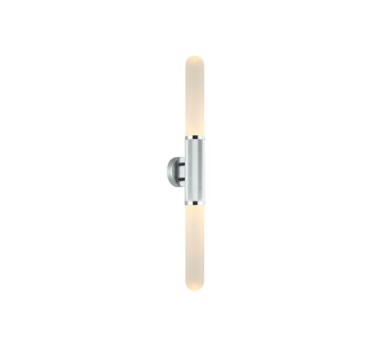 Applique Tendance Argent Double éclairage Métal Et Verre - Hita