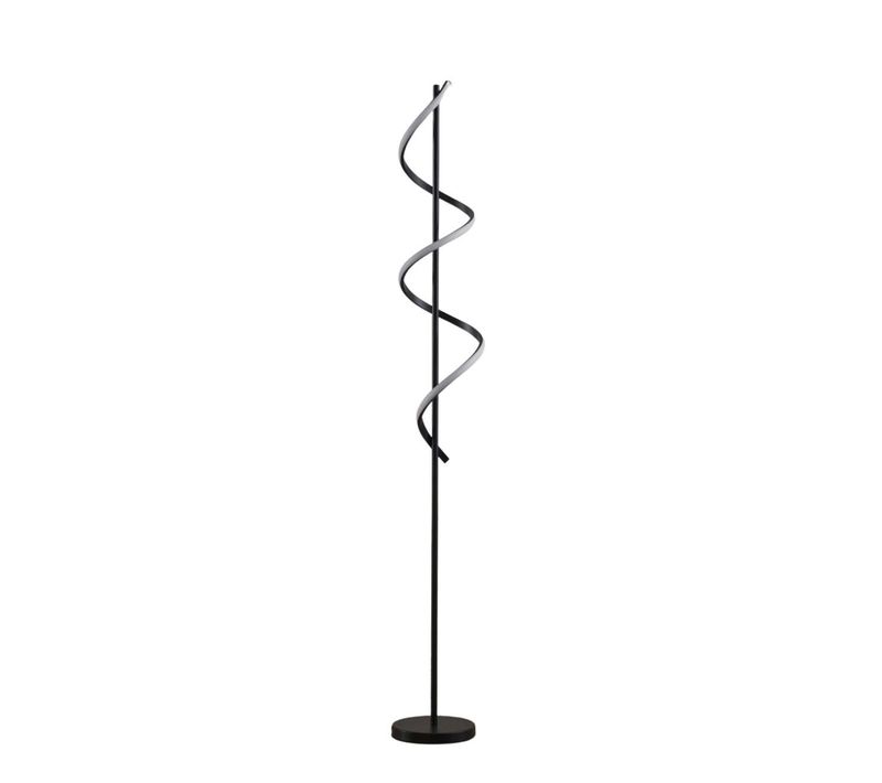 Grande Lampe LED Cascade Spirale Noire - Simaria