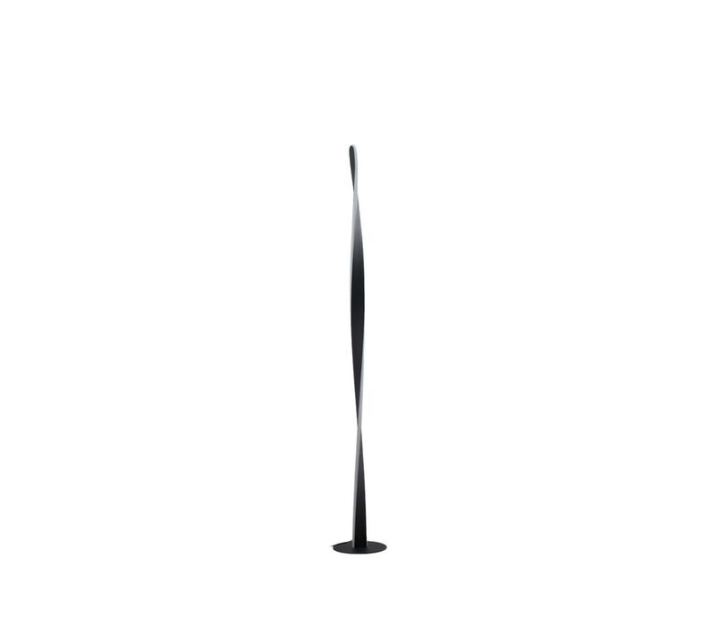 Lampadaire Noir Dimmable LED Torsadé - Mazen