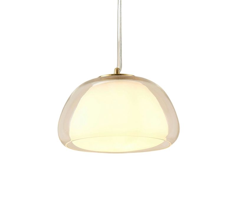 Suspension Double Verre Contemporaine - Lomelia
