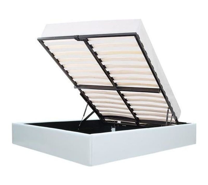 Eclipse Lit Adulte 140x190 Cm Avec Coffre De Rangement - Simili Blanc