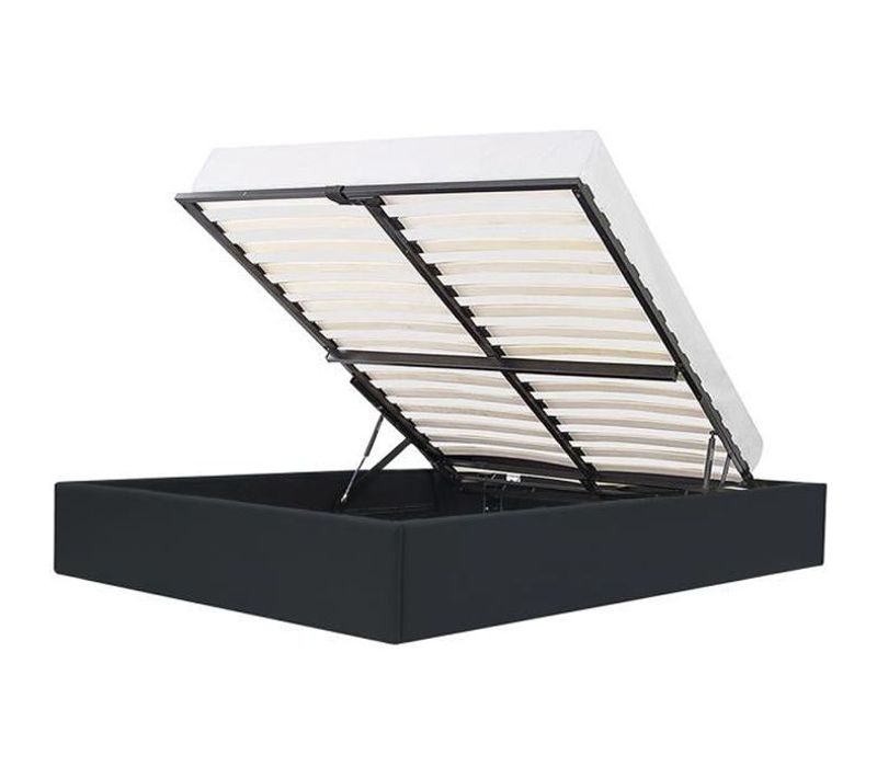 Eclipse Lit Adulte 160x200 Cm Avec Coffre De Rangement - Simili Noir