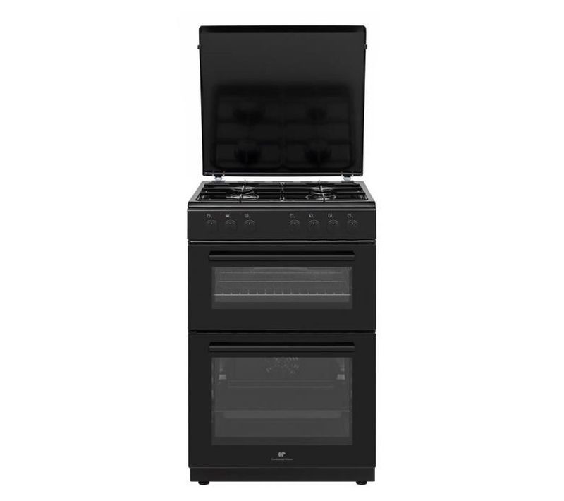 Cuisiniere Gaz  Cecdf6060b1 -  4 Feux - Noir - L60 Xp60 X H90 Cm