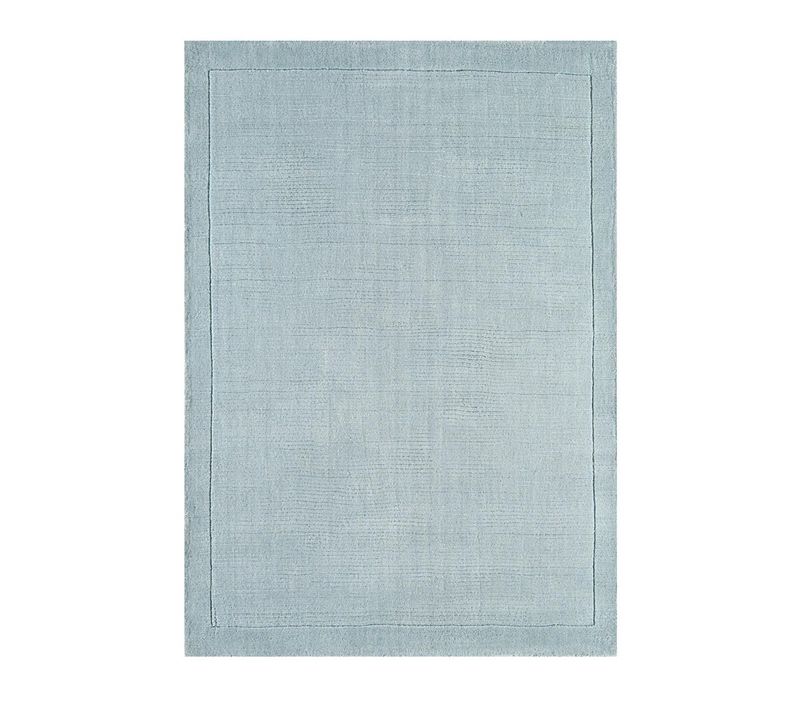 Tapis Tufté Main Candy En Laine - Bleu Gris - 60x120 Cm