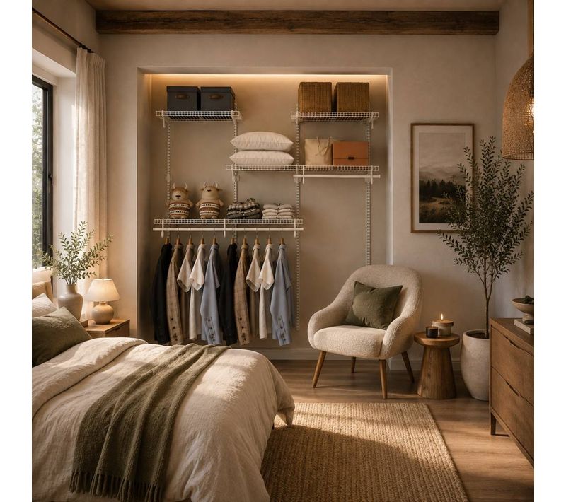 Dressing Crémaillère - étagère Mural Industriel - Modulables - Blanc - 36 Pièces - 1,88x1,22m