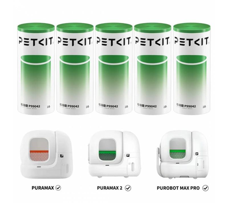 Rouleaux De Sacs Poubelles 8l Pour Litière Automatique 5 Rouleaux