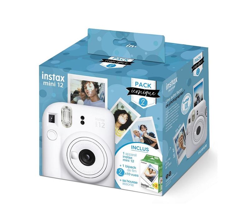 Appareil Photo Instantanée Fujifilm Instax Mini 12 Blanc Pack